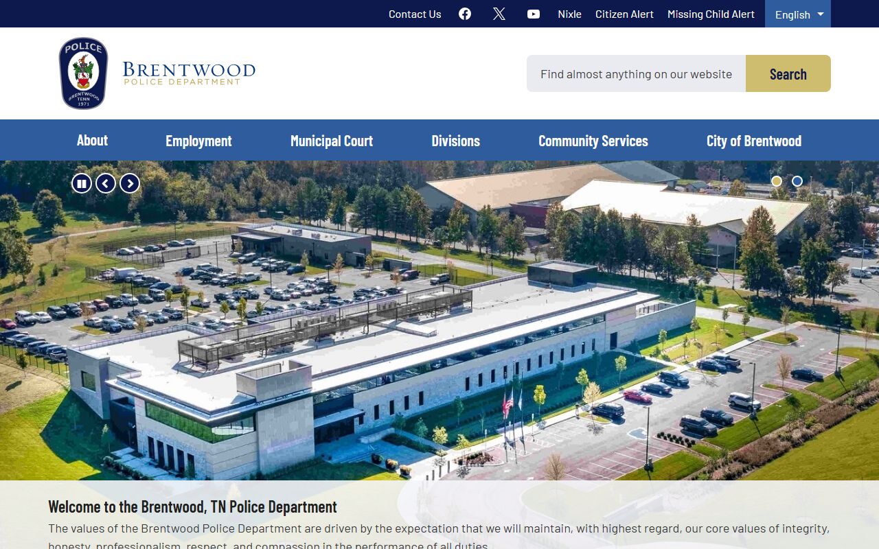 Brentwood Police Department website for Brentwood booking reports