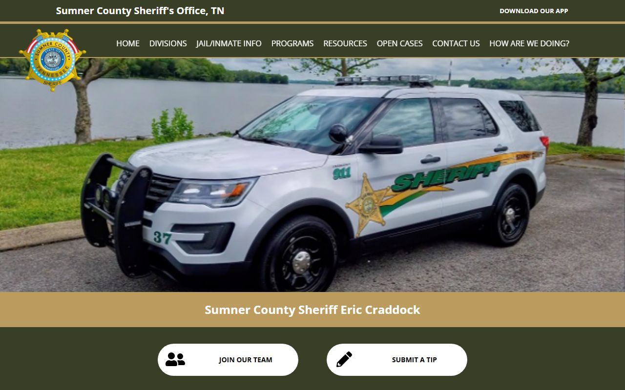 Sumner County Sheriff website for Hendersonville booking reports