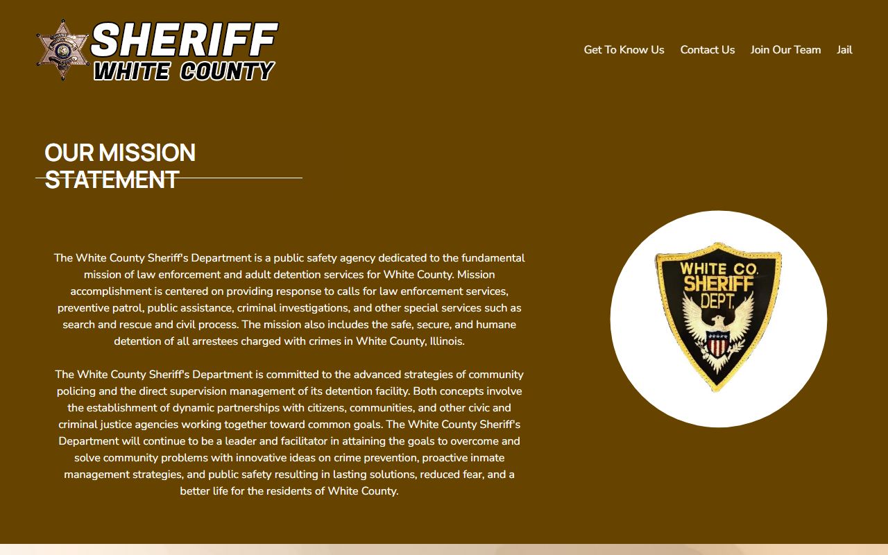 White County Sheriff's Office website for booking reports